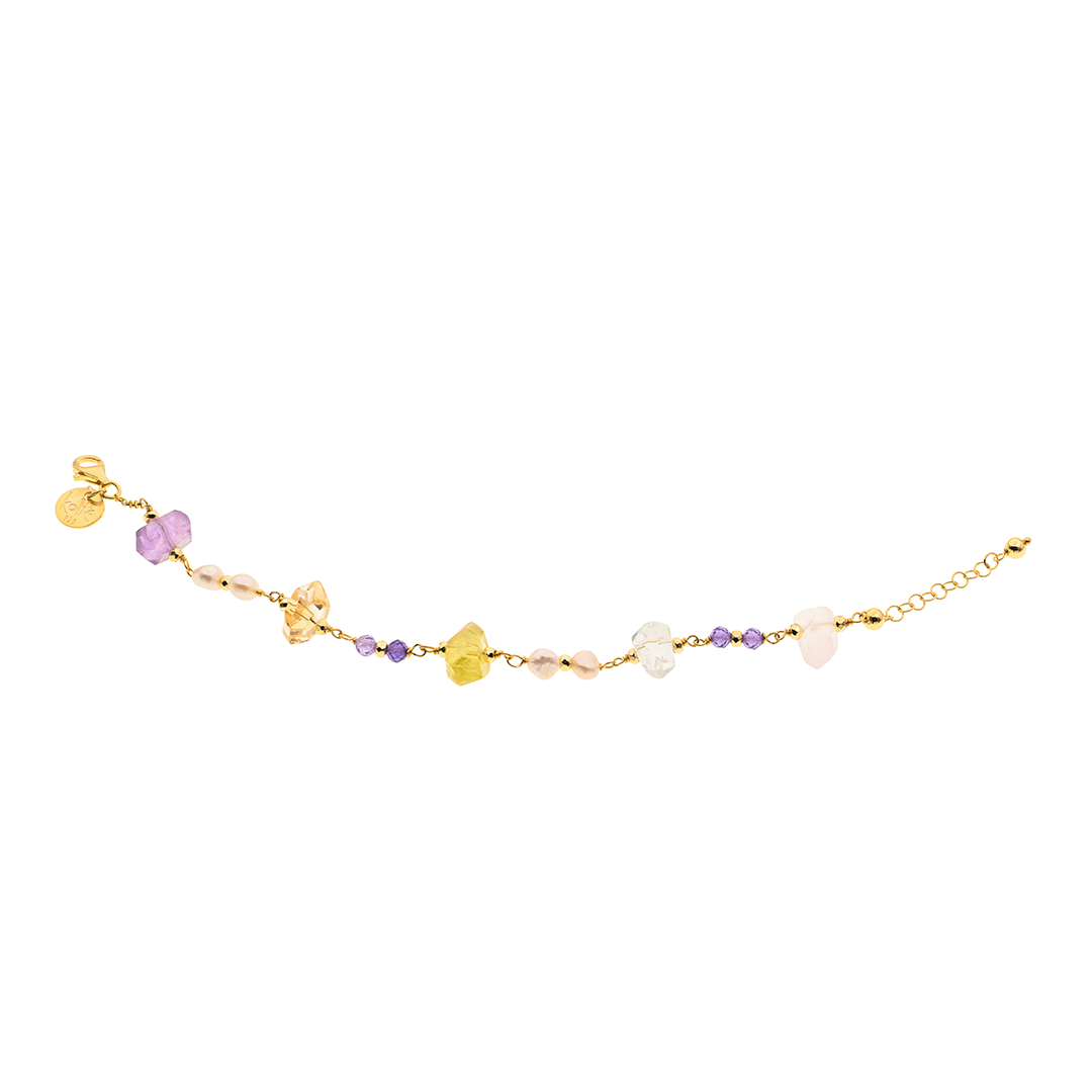 Lively 18 Bracelet · amethyst, pearls, citrine