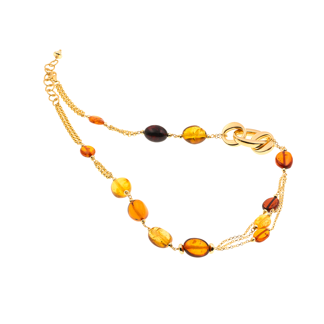 Clio Necklace 15 · amber