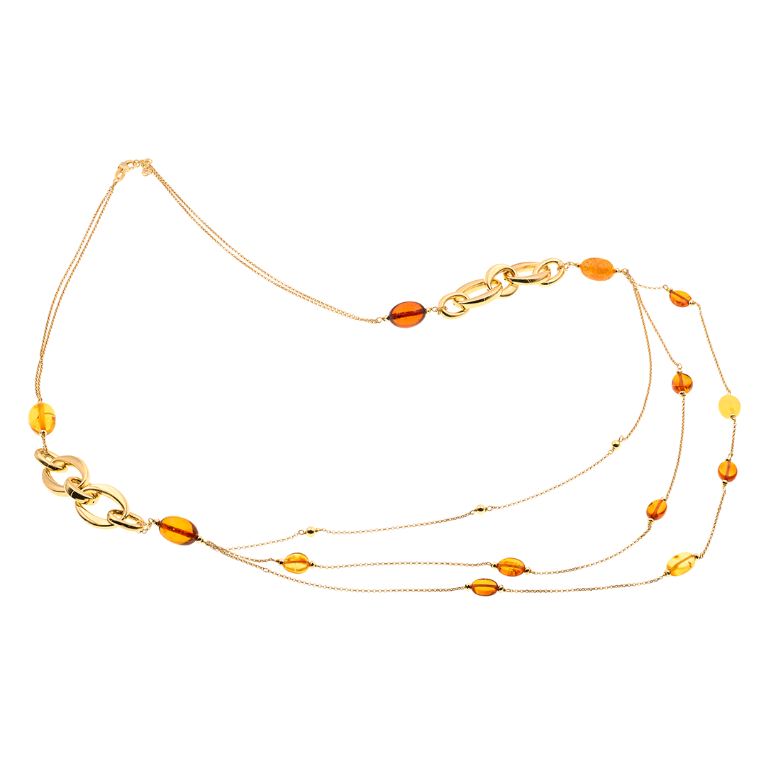 Clio 17 Necklace · Amber