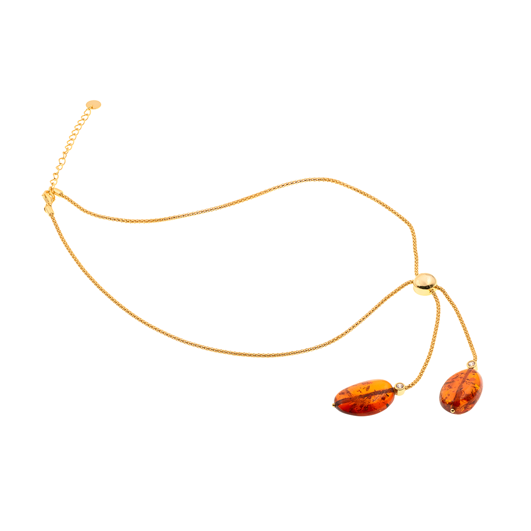 Clio Necklace 18 · amber