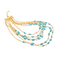 Corfu 27 Necklace · turquoise paste, pearls