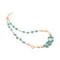 Corfù 29 Necklace · turquoise paste, pearls