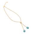 Corfu 31 Necklace · turquoise paste, pearls