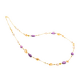 Collana Lively 01 · ametista, citrino, perle