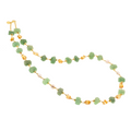 Collana Lively 09 · nefrite, citrino, perle