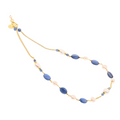 Lively Necklace 12-45 · kyanite, pearls