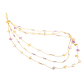 Lively 18 necklace · amethyst, pearls, citrine