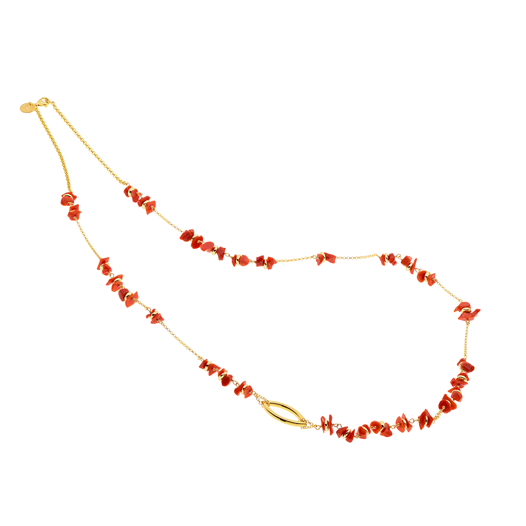 Lively Necklace 25 · Mediterranean Coral