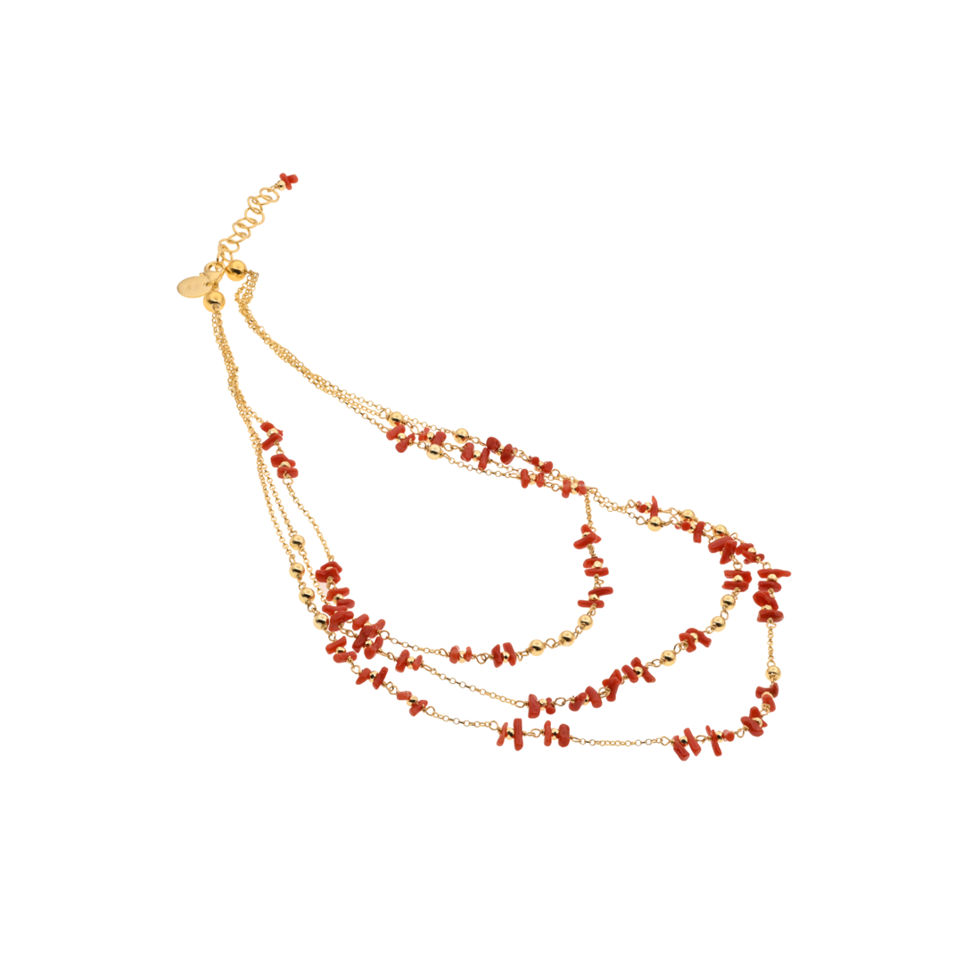 Lively 26 necklace · Mediterranean coral