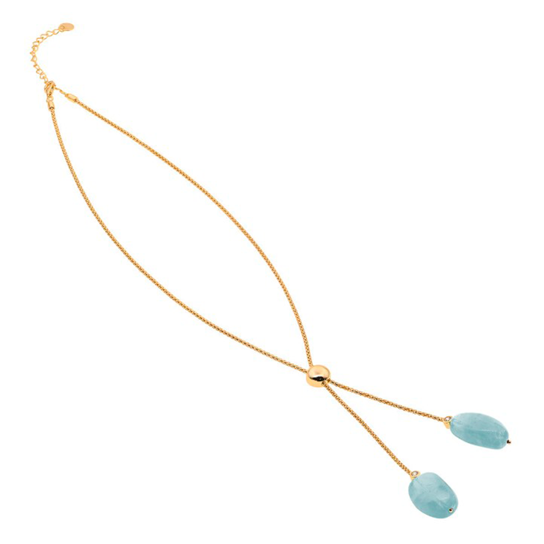 Parga 04 Necklace · milk aquamarine