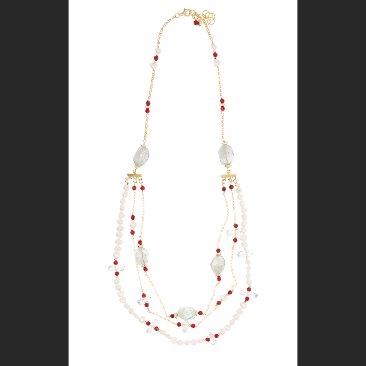 Lively 27 Necklace · turquoise paste, pearls