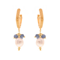 Myrtos 01 Earrings · kyanite, pearls