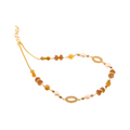 Myrtos 03 necklace · golden eye, pearls
