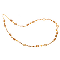 Myrtos 04 necklace · golden eye, pearls