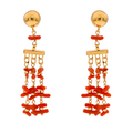 Earrings Atene 02 · Mediterranean coral