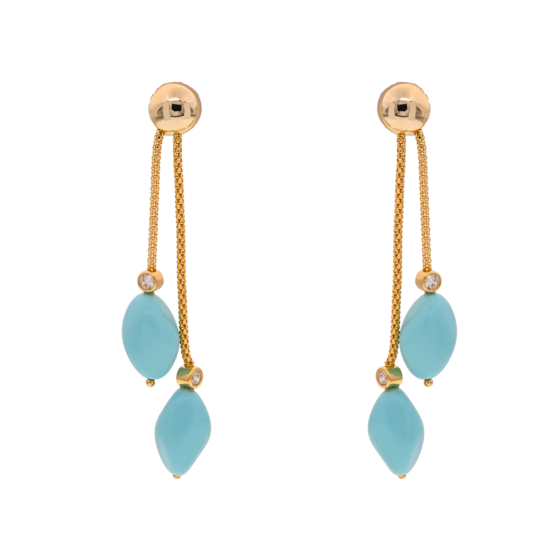 Corfu 31 Earrings · turquoise paste