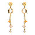 Lefkada 06 Earrings · citrine, aquamarine, quartz