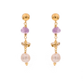 Limnos 07 earrings · amethyst, citrine, pearls