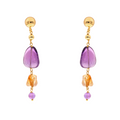 Orecchini Lively 01 · ametista, citrino