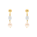 Lively 06 Earrings · aquamarine, pearls