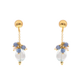 Orecchini Lively 07 · topazio, cianite, perle