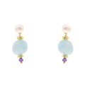 Orecchini Lively 10 · acquamarina, spinello, perle
