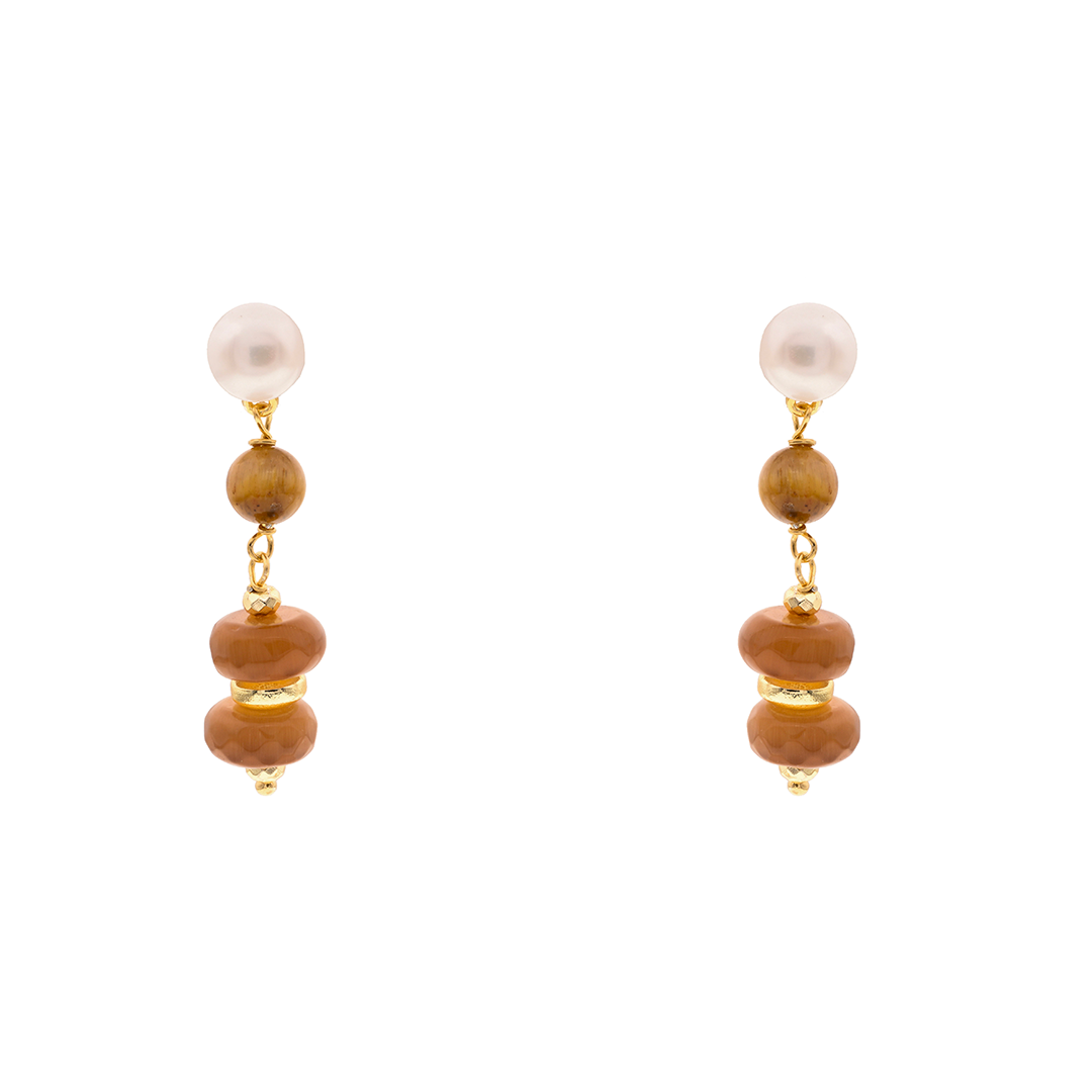 Earrings Lively 11 · golden eye, pearls