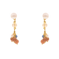 Orecchini Lively 15 · moonstone, cianite, citrino, perle
