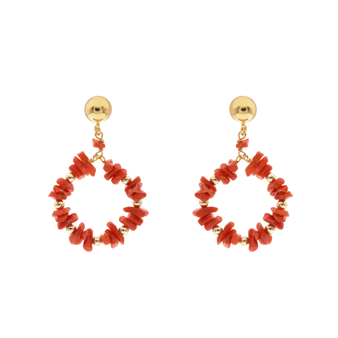Lively Earrings 26 · Mediterranean coral