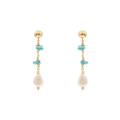Orecchini Lively 28 · pasta di turchese, perle