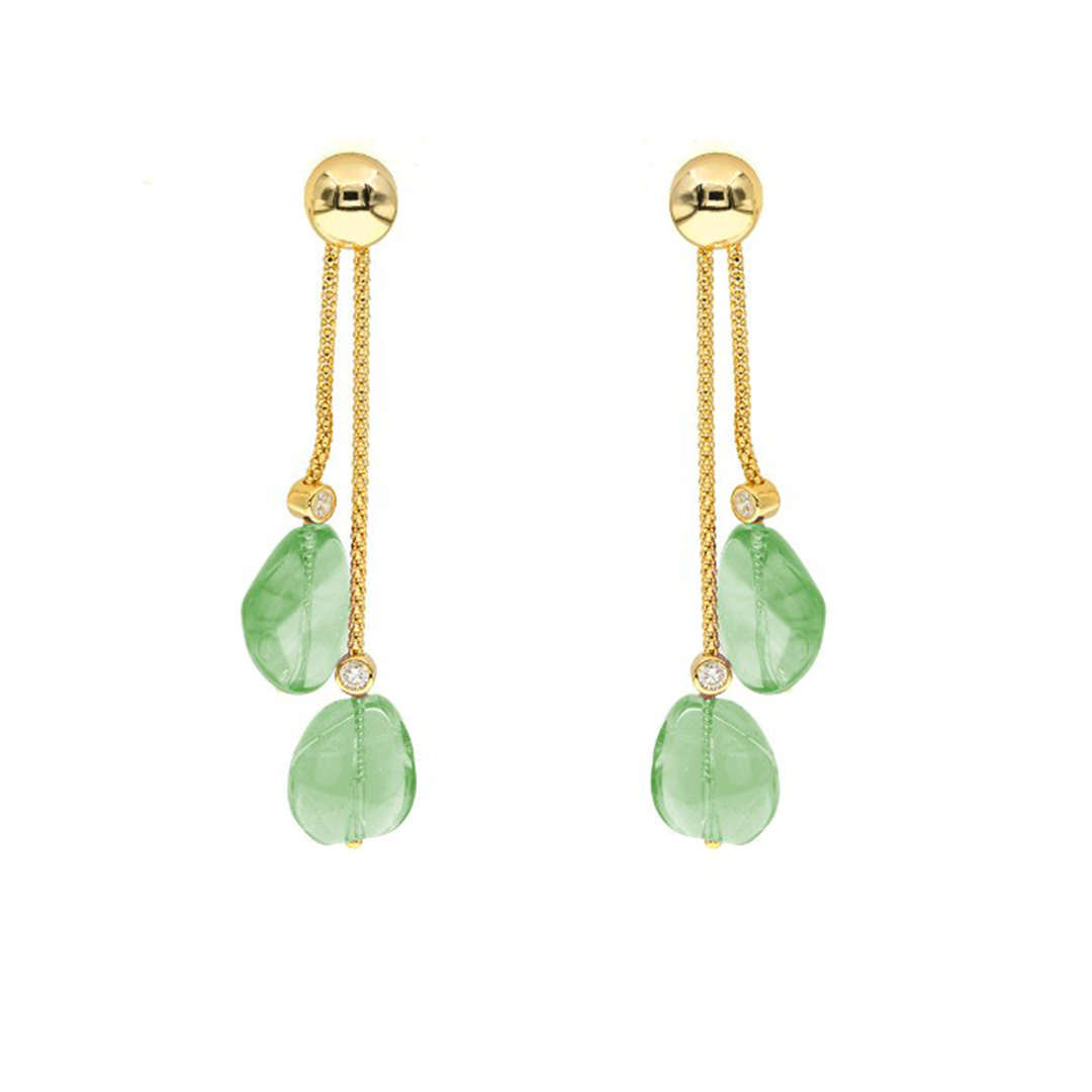 Earrings Parga 02 · fluorite