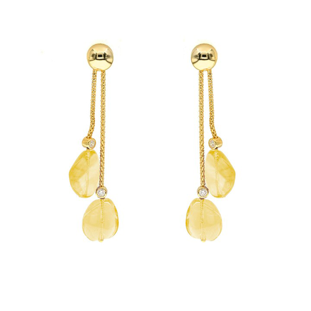 Parga 03 earrings · citrine