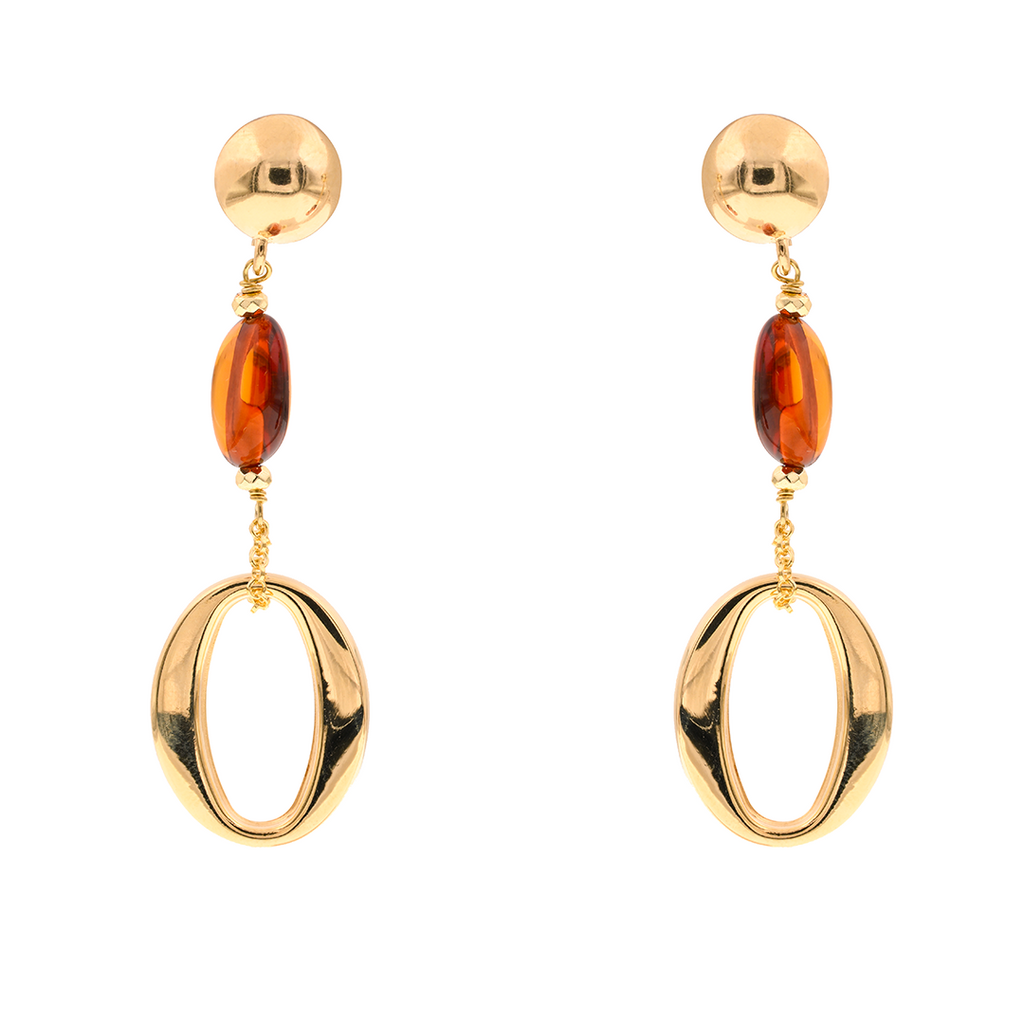 Clio 15 earrings · amber