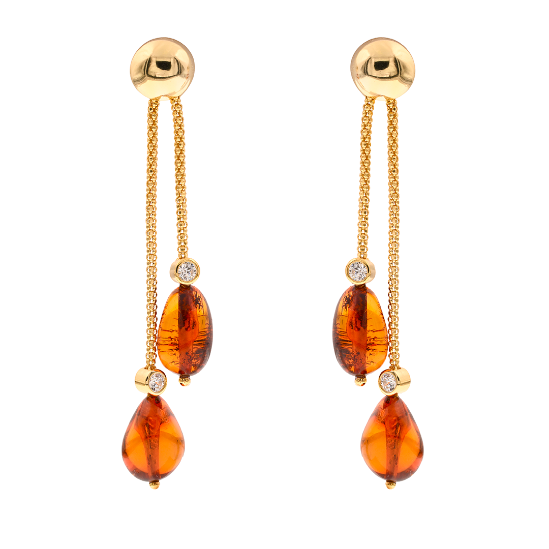 Earrings Clio 16 · amber