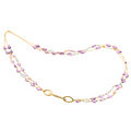 Collana Evia 04 · topazio azzurro, ametista, perle fresh water