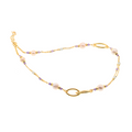 Evia 05 Necklace · freshwater pearls, milk aquamarine, spinel