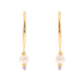 Evia 05 Earrings · pearls, aquamarine, spinel