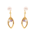 Evia 06 earrings · pearls, aquamarine, spinel