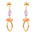 Evia 07 Earrings · moonstone, amethyst, pearls