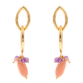 Evia 08 Earrings · moonstone, amethyst, pearls