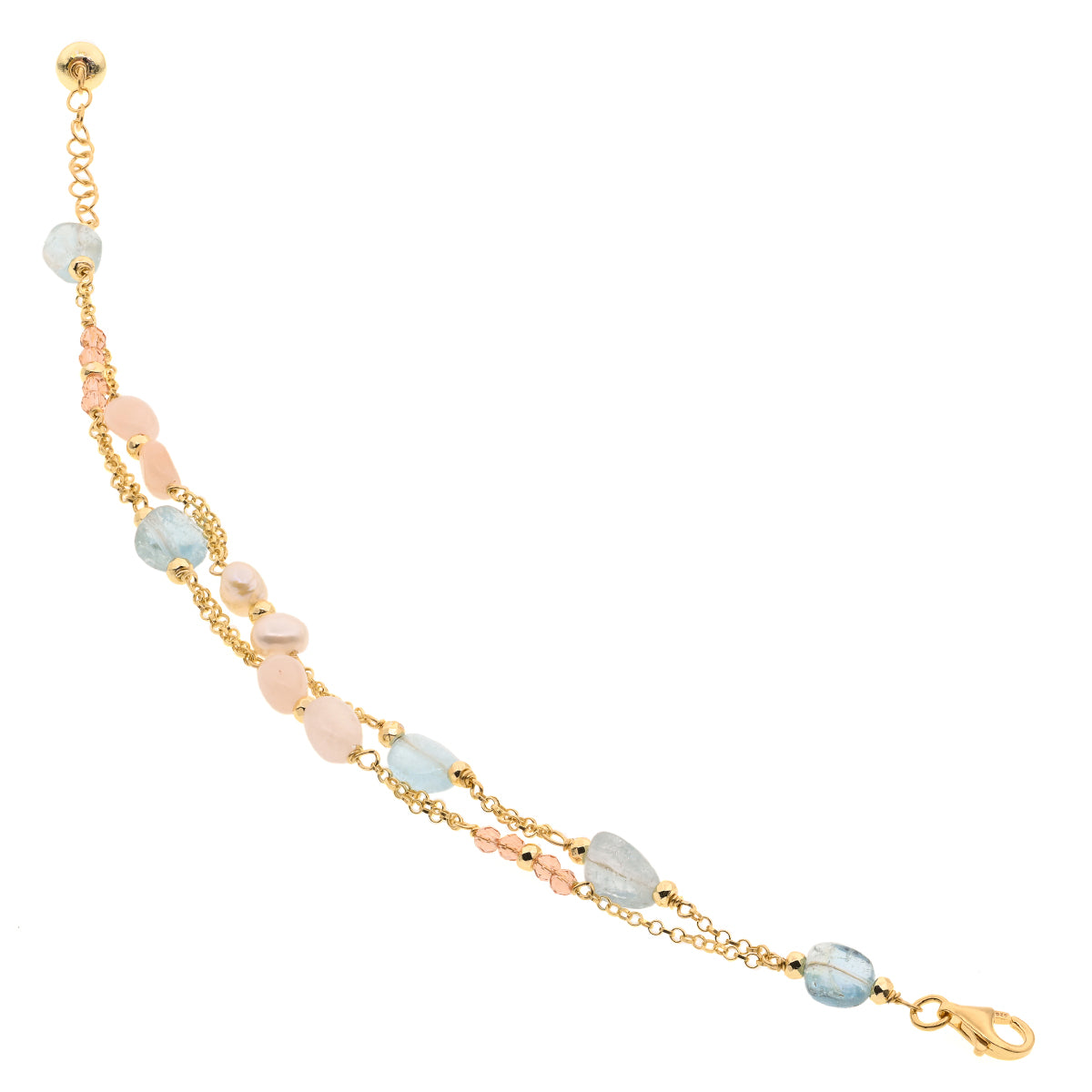 Kavos 01 Bracelet · pearls, aquamarine, aventurine