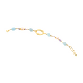 Bracelet Lefkada 03 · milk aquamarine, spinel, pearls